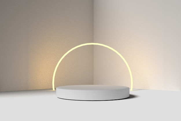 Gratis foto geometrische licht podium 3d achtergrond