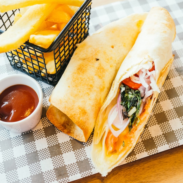 Gerookte Zalm Met Groente Wraps