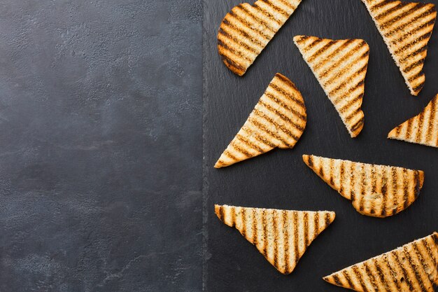 Geroosterde brood regeling kopie ruimte