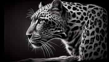 Gratis foto gevlekte jaguar staart majestueuze schoonheid in generatieve ai van de natuur