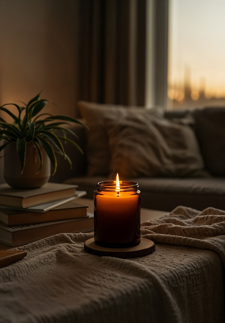 Gratis Foto gezellig avond kaarslicht
