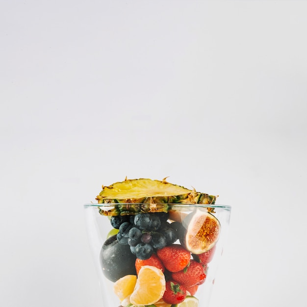 Gratis foto gezond fruit in glas