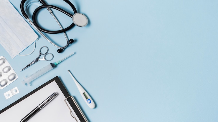 Gratis Foto gezondheidsstilleven met exemplaarruimte