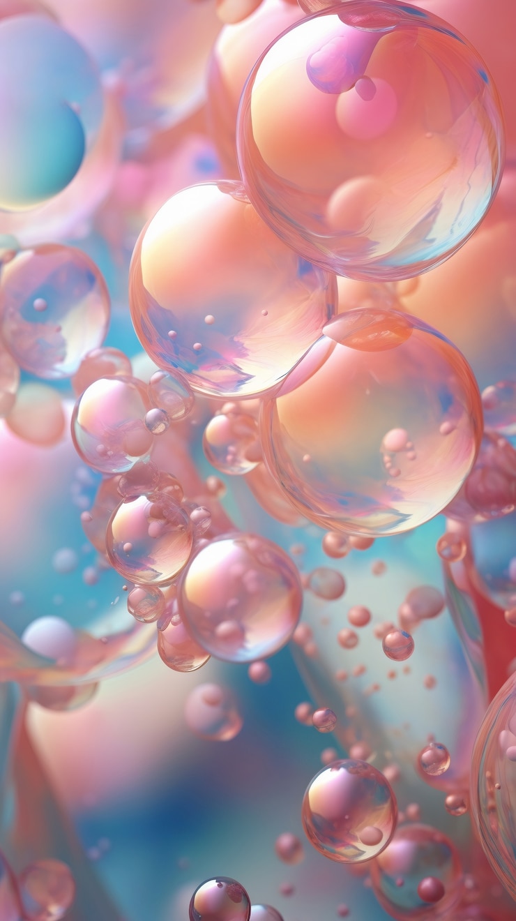 Gratis Foto glanzend bubbels behang