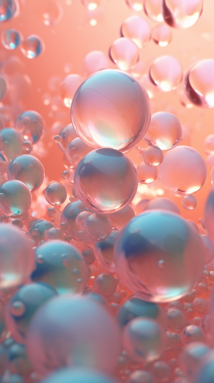 Gratis Foto glanzend bubbels behang