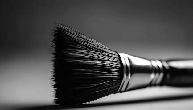 Gratis foto glanzend zwart penseel met reflectie creëert glamour gegenereerd door ai