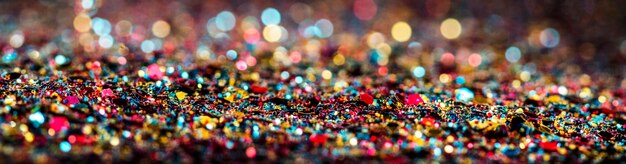 Glanzende veelkleurige glitter