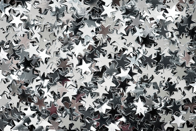 Glanzende zilveren sterren glitter feestelijke achtergrond