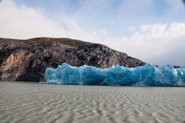 Gletsjers bij het meer in de regio Patagonië in Chili