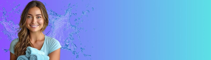Gratis Foto glimlachend jong meisje met handdoeken in handen gemaakt met generative ai-technologie
