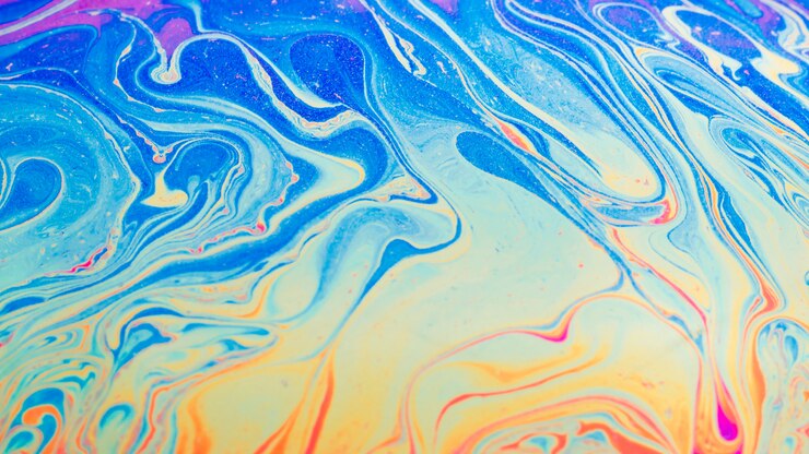 Gratis Foto glinsterende golvende zachte blauwe en gele abstracte achtergrond