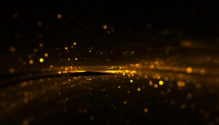 Gratis Foto glinsterende gouden deeltjes met een lichte streep
