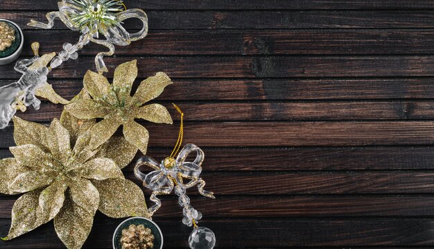 Glitter bloemen voor decoratie op tafel