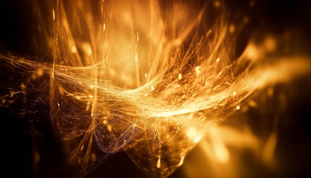 Gratis foto gloeiende abstracte vlam die een futuristische feestachtergrond ontsteekt, gegenereerd door ai