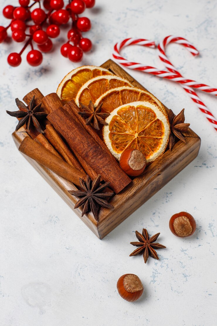 Gratis Foto glühwein kruiden in houten kist