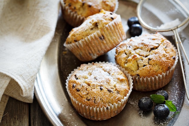 Gratis foto glutenvrije amandel- en havermuffins