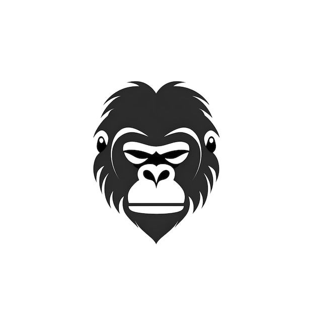 Gratis foto gorilla logo ontwerp vector sjabloon. gorilla hoofd icoon.