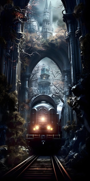 Gratis foto gothic trains fantastical journey concept