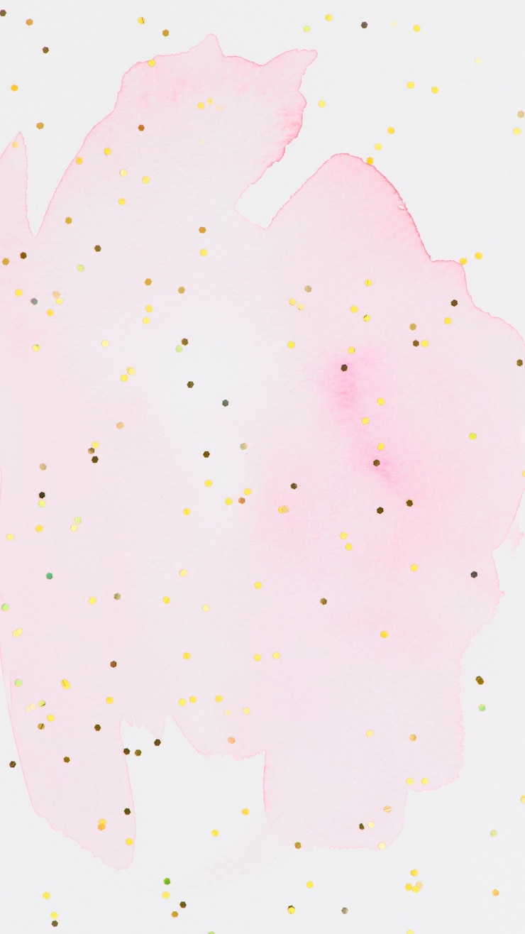 Gratis Foto gouden glitter roze aquarel achtergrond