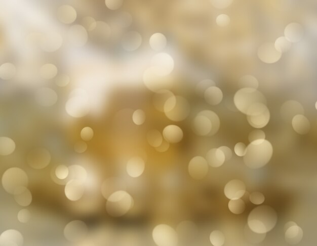 Gouden kerstachtergrond van wazige bokehlichten