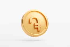 Gratis foto gouden munt dram armenië valuta geld pictogram teken of symbool zakelijke en financiële uitwisseling 3d achtergrond afbeelding