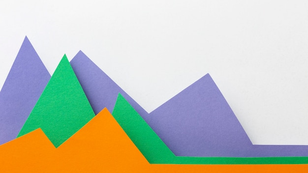 Grafisch concept met kleurrijke papier plat leggen