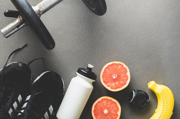 Grapefruit dichtbij sportlevering