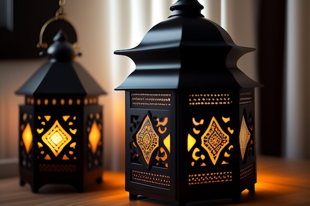 Gratis foto gratis foto ramadan kareem eid mubarak ouderwetse marokkaanse lamp achtergrond