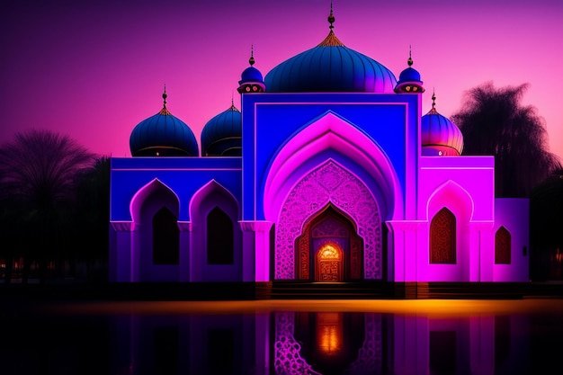 Gratis Foto Ramadan Kareem Eid Mubarak roze moskee