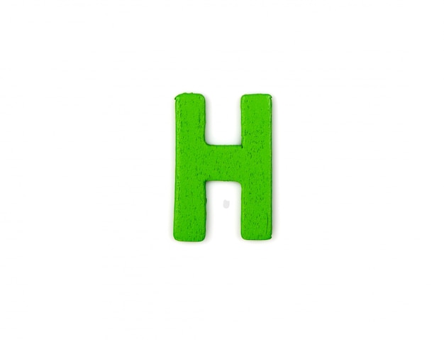 Green letter h