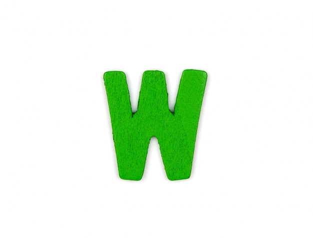 Gratis foto green letter w