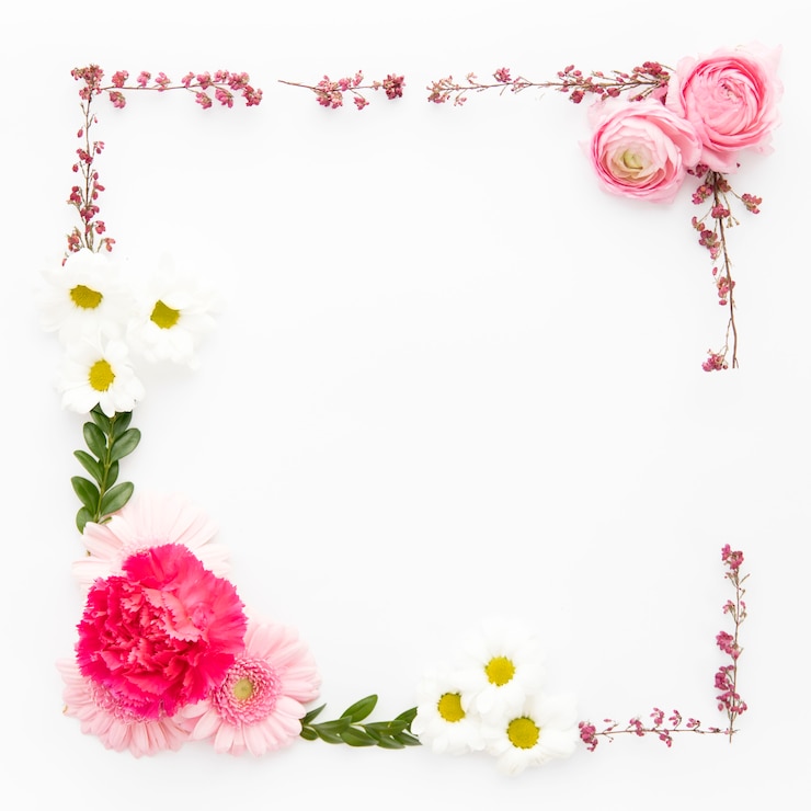 Gratis Foto grens van diverse bloemen