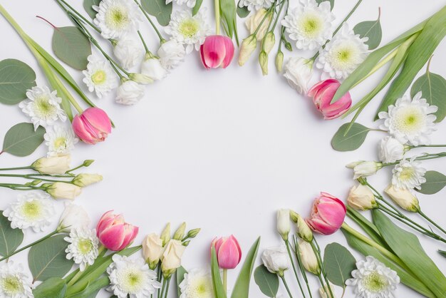 Grens van verschillende bloemen