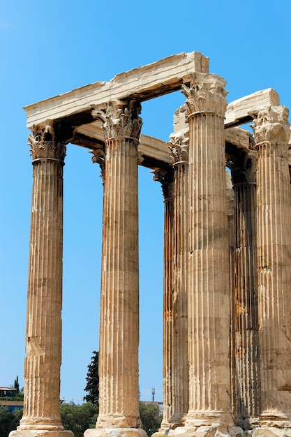 Gratis foto griekse tempel in puin