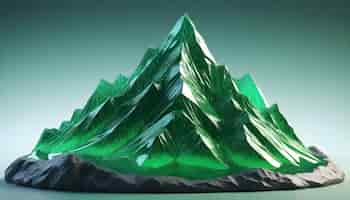 Gratis foto groene berg op donkere achtergrond