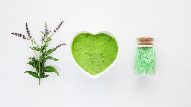 Gratis foto groene biologische crème spa natuurlijke cosmetica