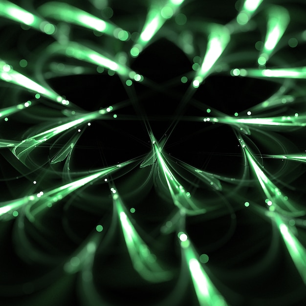Groene deeltjes lichten als achtergrond