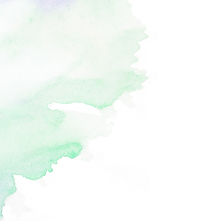 Gratis Foto groene waterverfvlek op witte achtergrond