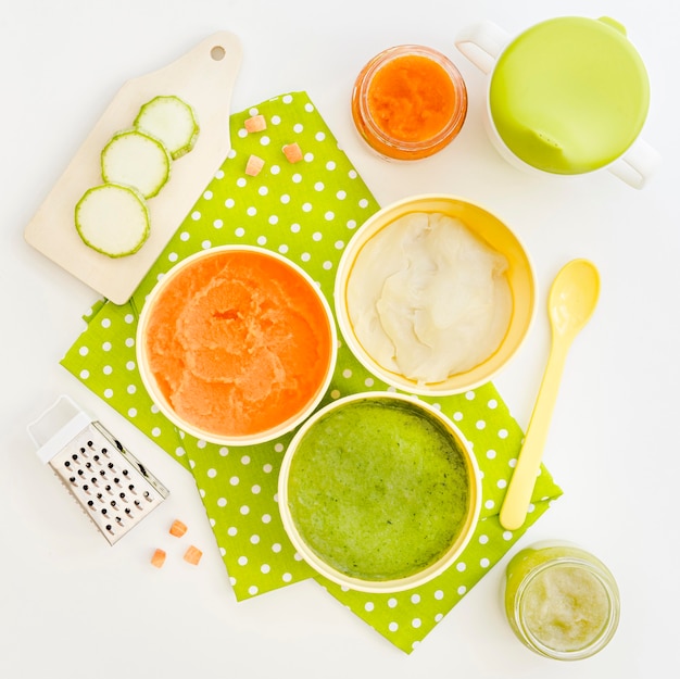 Gratis foto groenten voor babypuree