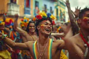 Gratis foto groep van colombiaanse mannelijke vrienden die tijd samen doorbrengen en plezier hebben