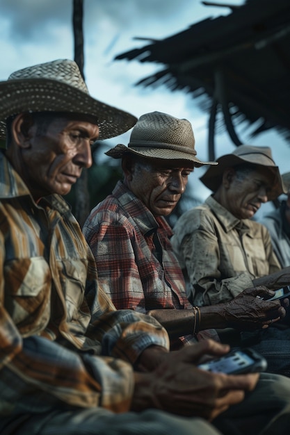 Gratis foto groep van colombiaanse mannelijke vrienden die tijd samen doorbrengen en plezier hebben