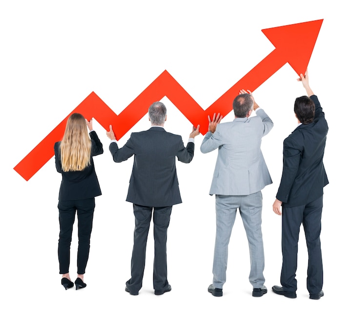 Gratis Foto groep van mensen uit het bedrijfsleven over economisch herstel