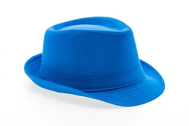 Grote blauwe hoed