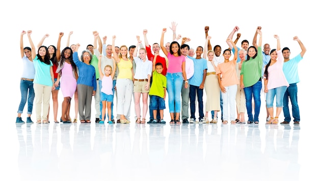 Gratis foto grote groep mensen aan het vieren