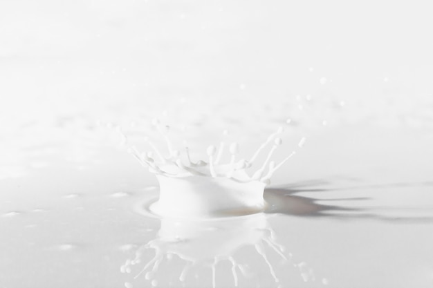 Grote melk splash close-up