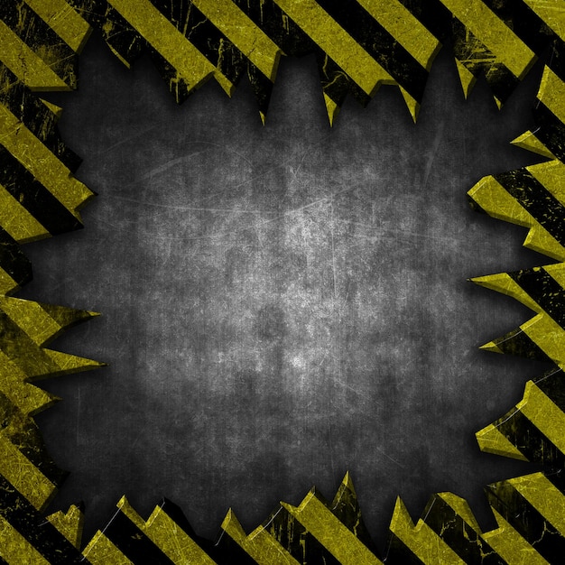 Gratis foto grunge betonnen achtergrond met geel en zwart gestreept ontwerp