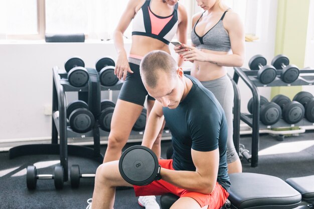 Guy training met halter