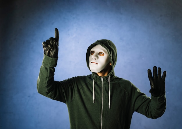 Gratis foto hacker met masker