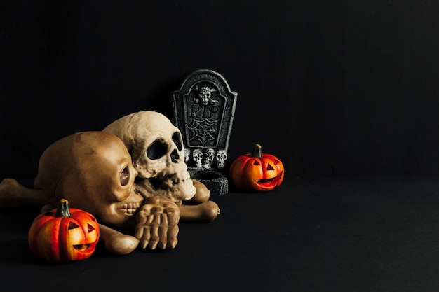 Halloween decoratie met schedels