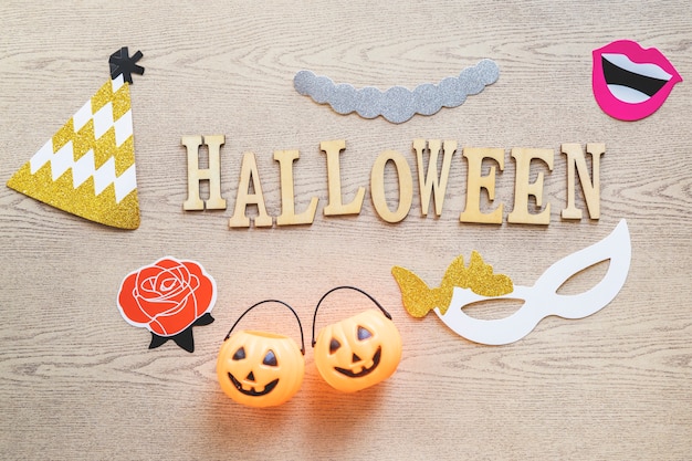 Gratis foto halloween dingen rond schrijven